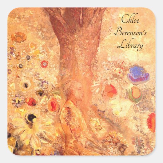 彼の青春時代の仏オディロン・レドン スクエアシール (正面)