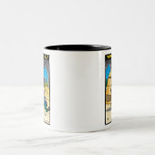 "彼の顔鳴らします鐘"を ツートーンマグカップ (中央)