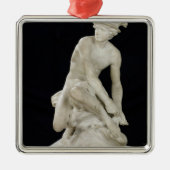 彼の飛んだサンダル1744年を付ける水星 メタルオーナメント (正面)