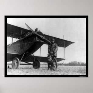 彼の飛行機1922年の猫を持つ率直なStanton ポスター