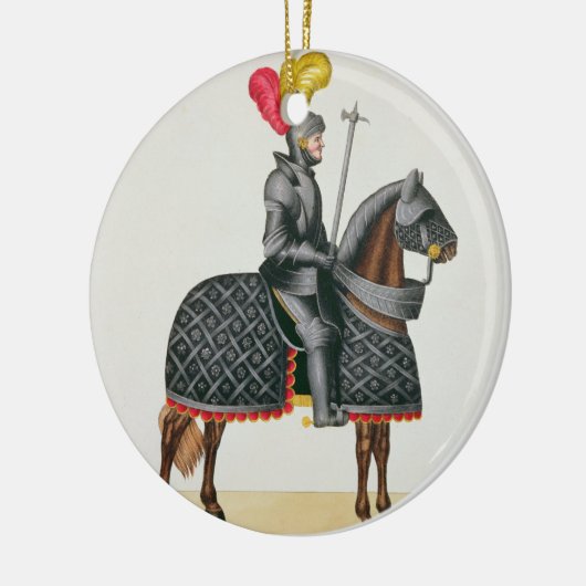 彼の馬の装甲、「Histoからのプレートでナイト爵に叙して下さい セラミックオーナメント (左)