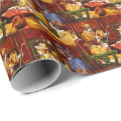 彼の駅とフォーエスドッグ遊ズトランプのポーカー ラッピングペーパー (ロールコーナー)