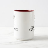 彼の高度(彼のおよび彼女の物の部分は置きました) ツートーンマグカップ (中央)