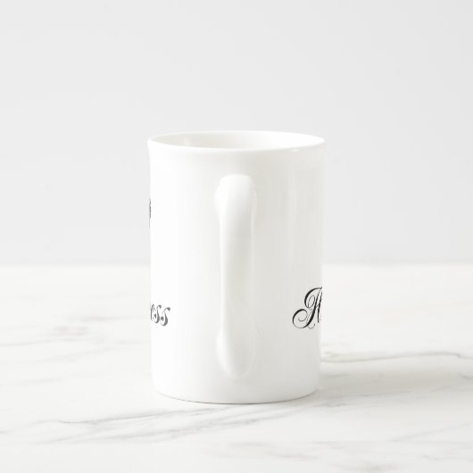 彼の高度(彼のおよび彼女の物の部分は置きました) ボーンチャイナマグカップ (裏面)