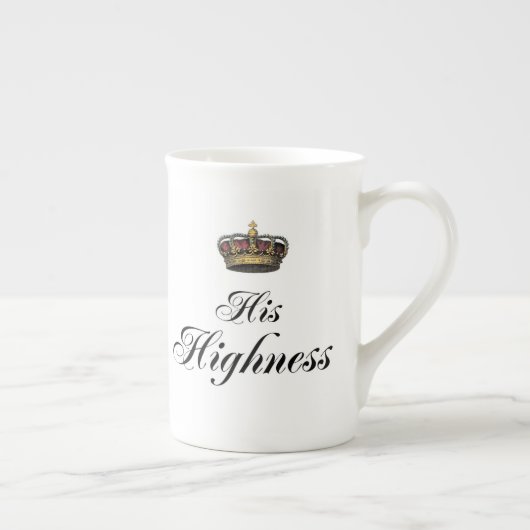 彼の高度(彼のおよび彼女の物の部分は置きました) ボーンチャイナマグカップ (右)