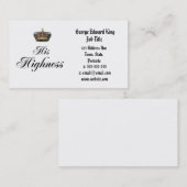 彼の高度(彼のおよび彼女の物の部分は置きました) 名刺 (正面/裏面)