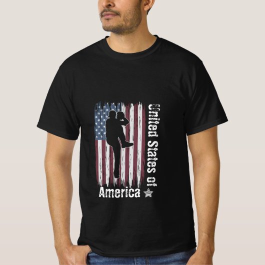 彼の黒人のためのアメリカ合衆国 Tシャツ (正面)