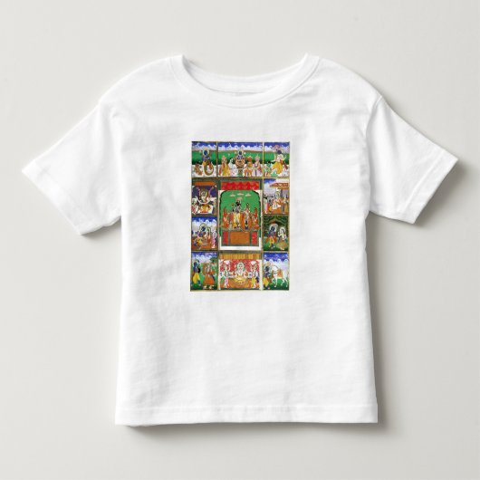 彼の10人の具象の中心、ジャイプル、RのVishnu トドラーTシャツ (正面)