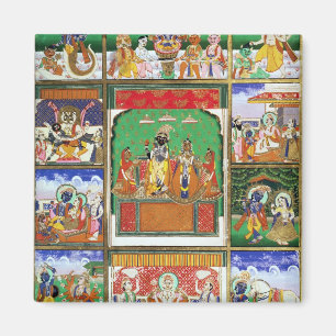 彼の10人の具象の中心、ジャイプル、RのVishnu マグネット