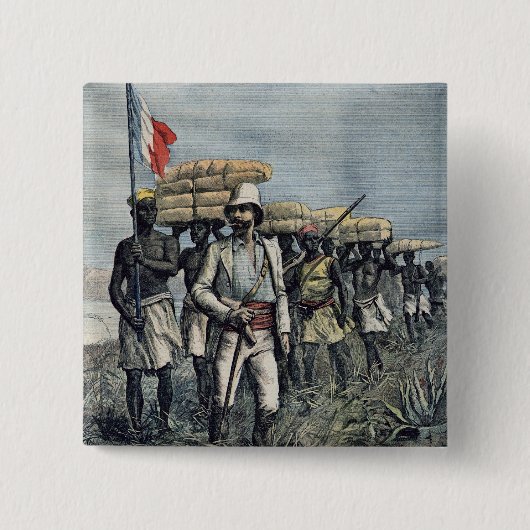 彼の1892年の代表団のMizon中尉 缶バッジ (正面)