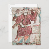 彼の2カラス、HuginおよびMuninのOdin、 ポストカード (正面/裏面)