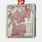 彼の2カラス、HuginおよびMuninのOdin、 メタルオーナメント (左)