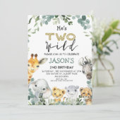 彼の2歳の誕生日はワイルドすぎる！ フォリッジサファリ 招待状 (スタンド正面)