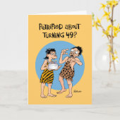 彼の49誕生日グリーティングカード カード (黄色い花)