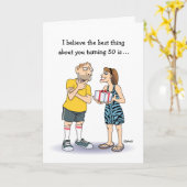 彼の50番目の誕生日 カード (黄色い花)