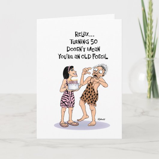 彼の50誕生日グリーティングカード カード (正面)