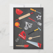 彼の＆彼女のカップル 黒板シャワー招待状 招待状 (裏面)