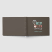 彼の＆彼女の便利な結婚カップル ブライダルシャワー ゲストブック (全面)