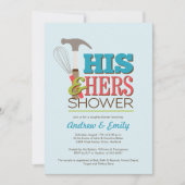 彼の＆彼女の便利な結婚式カップルシャワー招待状 招待状 (正面)