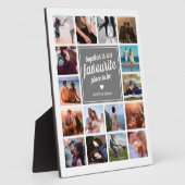 彼の&彼女の16枚の写真コラージュ フォトプラーク (側面)