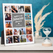 彼の&彼女の16枚の写真コラージュ フォトプラーク (側面)