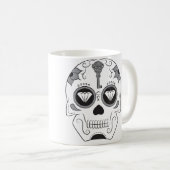 「彼の」砂糖のスカルのマグ コーヒーマグカップ (正面右)