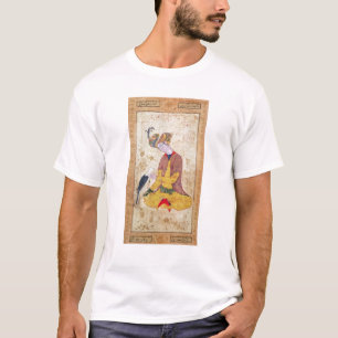 彼の《鳥》ハヤブサをなでているハンター Tシャツ