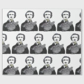 彼のChinのワタリガラスを持つエドガー・アラン・ポー ラッピングペーパー (フラット)