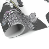 彼のChinのワタリガラスを持つエドガー・アラン・ポー ラッピングペーパー (ロールコーナー)