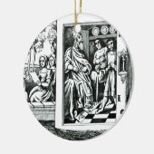 彼のfに順序を与えている山の老人 セラミックオーナメント (左)