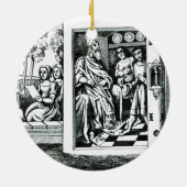 彼のfに順序を与えている山の老人 セラミックオーナメント (裏面)