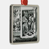 彼のfに順序を与えている山の老人 メタルオーナメント (右)