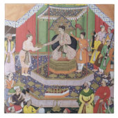 彼のFOSによって心に抱かれる皇帝Akbar (r.1556-1605) タイル (正面)