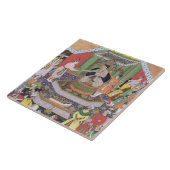 彼のFOSによって心に抱かれる皇帝Akbar (r.1556-1605) タイル (側面)