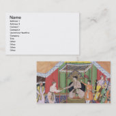 彼のFOSによって心に抱かれる皇帝Akbar (r.1556-1605) 名刺 (正面/裏面)
