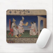 彼のgを与えている氏Fr 2810 f.3v Kublai Khan (1214-94年) マウスパッド (マウス)