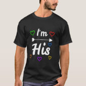 彼のHesはゲイプライドLgbtのカップルだ Tシャツ (正面)
