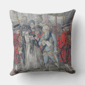 彼のMを暗殺するように試みているマルグレットNicholson クッション (裏面)