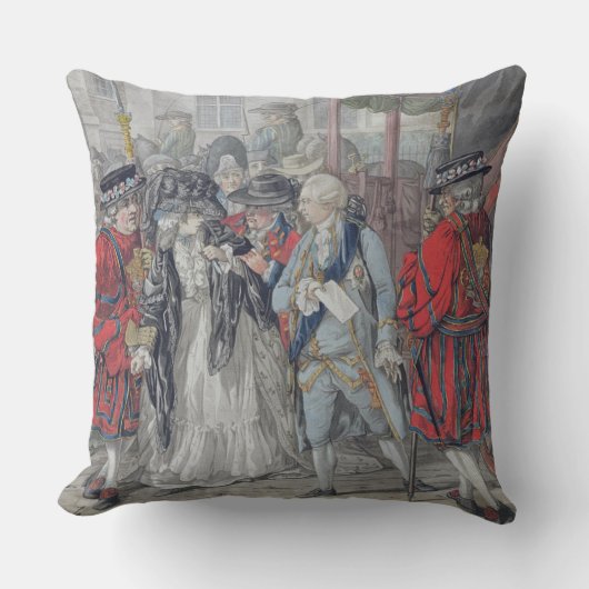 彼のMを暗殺するように試みているマルグレットNicholson クッション (正面)