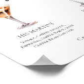 彼のMartini Signatureのカクテル結婚メニュー ポスター (角)