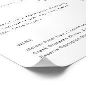 彼のOur & Shirs水彩シグネチャーカクテルメニュー ポスター (角)