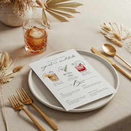 彼のOur & Shirs水彩シグネチャーカクテルメニュー メニュー