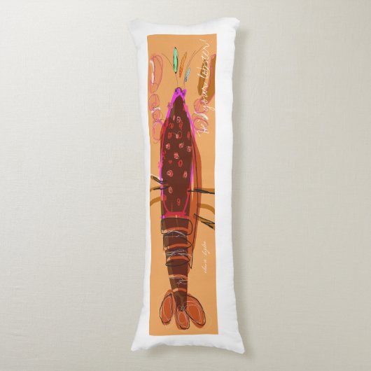 "彼はあなたのロブスター"の抱き枕です ボディピロー (正面縦)