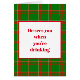 彼はあなたの酒を飲んでいるとき、あなたを見る。グリーティングカード