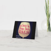 彼はあなたの飲む"おもしろい"クリスマスカードを見る シーズンカード (正面)