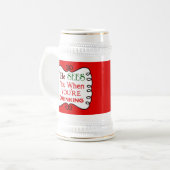彼はあなたはクリスマスステインを飲むとき会います ビールジョッキ (正面左)