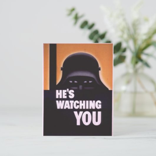 彼はあなたを見ているプロパガンダ ポストカード (スタンド正面)