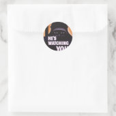 彼はあなたを見ているプロパガンダ ラウンドシール (バッグ)