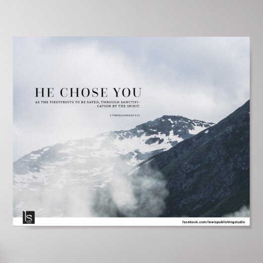彼はあなたを選んだ(1テサロニケ2:13) ポスター (正面)