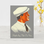 彼はあまり無駄ではない – ハンサムなレトロマン カード (黄色い花)